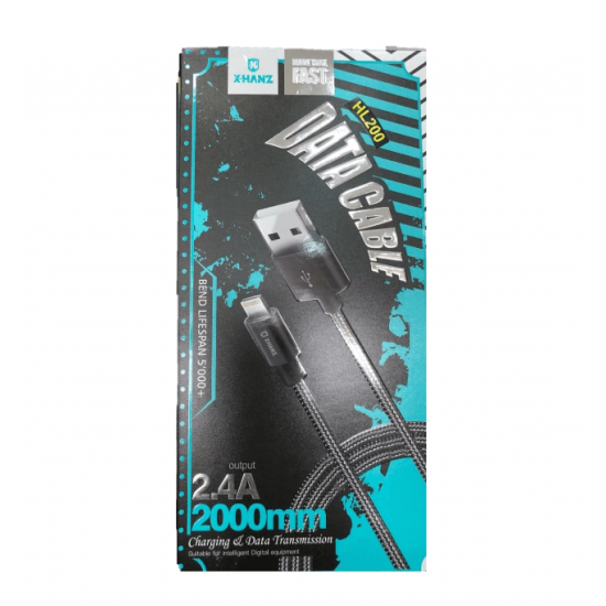 X-Hanz Data Cable for Micro USB 2m HD-HL200